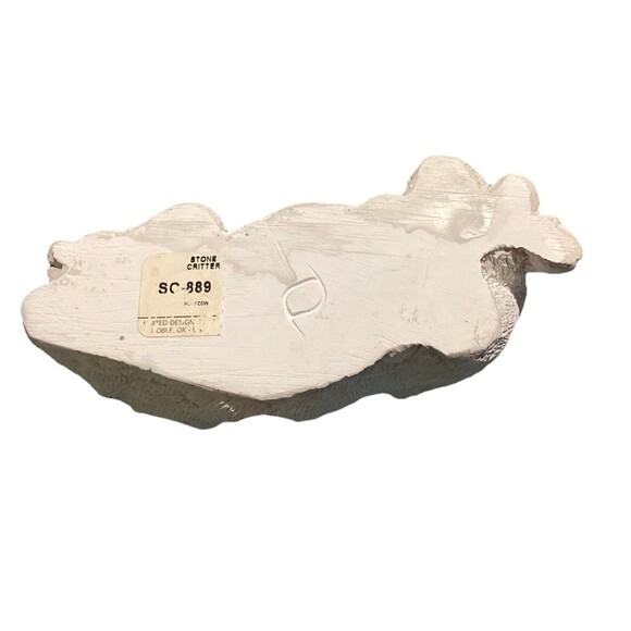 Stone Critters Holstein HOLY COW SC-889 Black & White With Gold Angel Wings - Picture 8 of 10